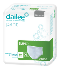Scutece tip chilot pentru Adulți Dailee Premium SUPER 7 Picături, XL, 15 bucăți