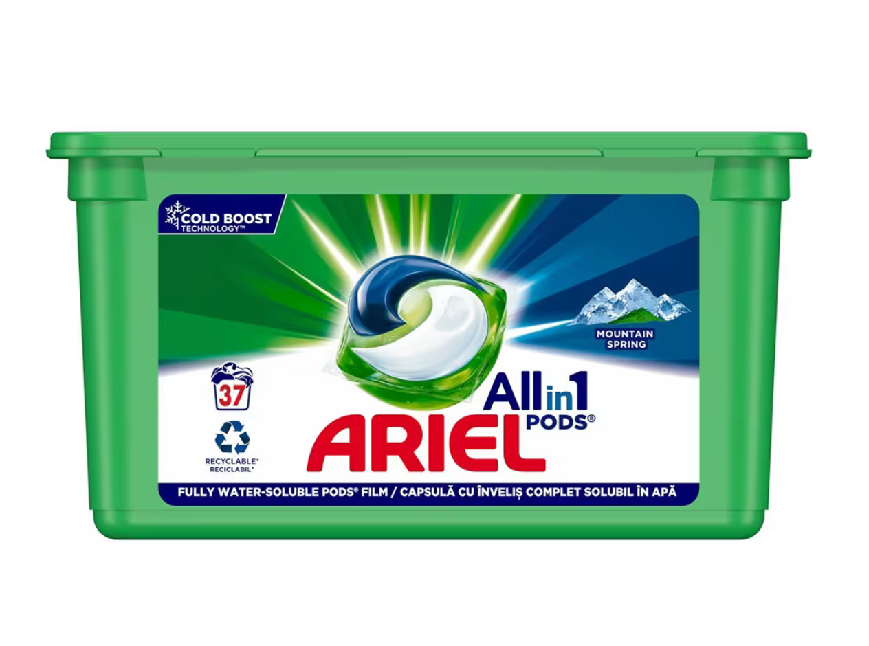 Detergent Ariel Capsule All in One PODS, Mountain Spring, 37 buc.