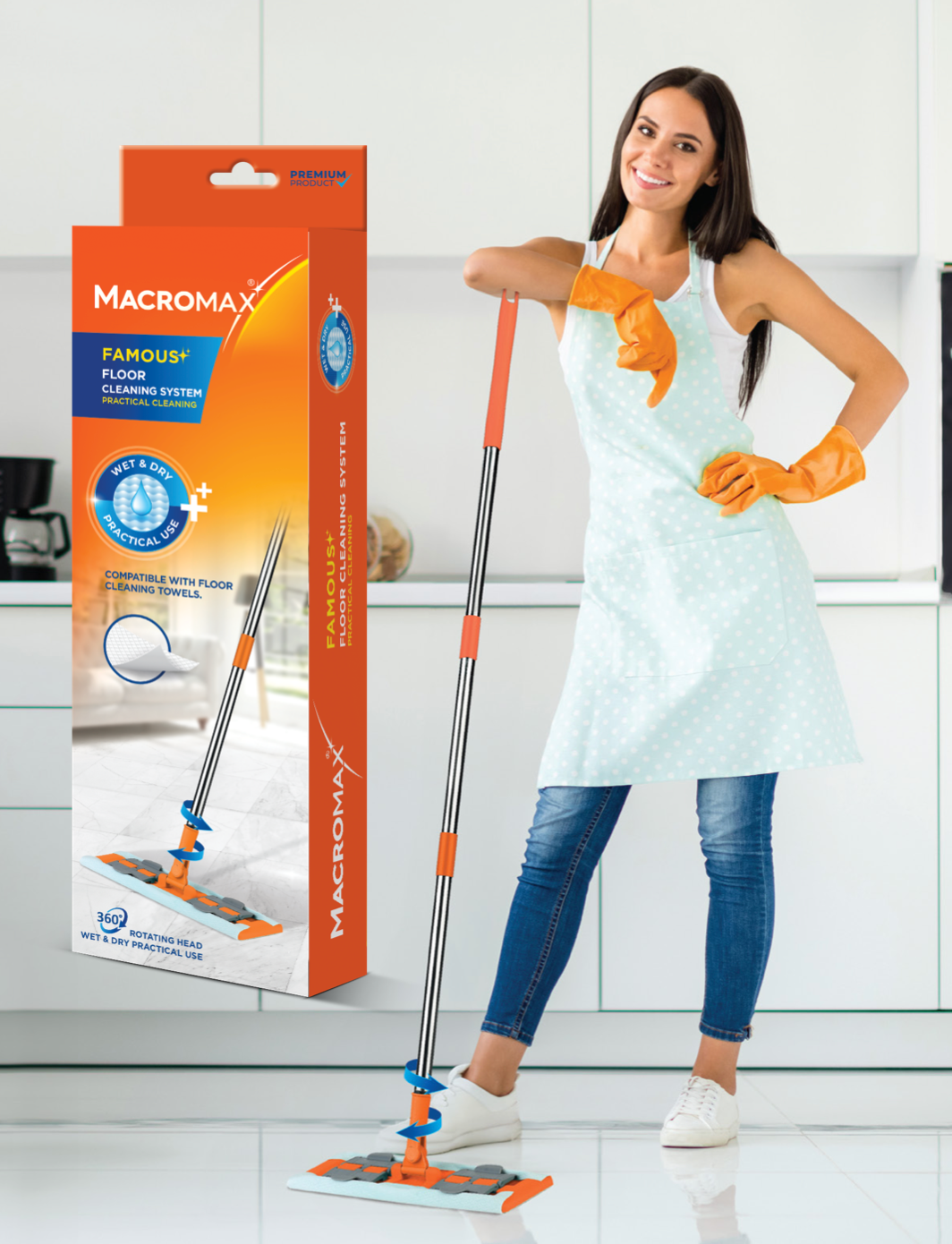 PACHET PROMO PLUS- Lavete umede pentru curatare pardoseli SLEEPY EASY CLEAN+NEW Mop curățare Uscata&Umeda MACROMAX