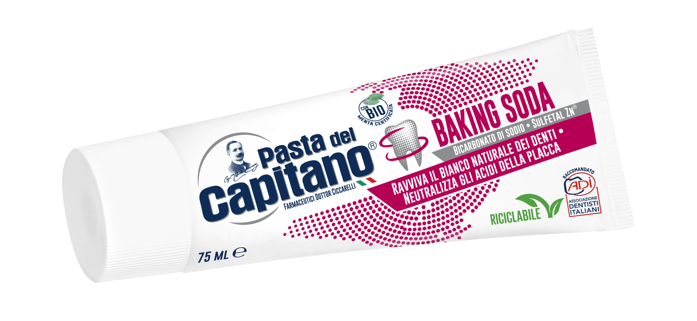 Pasta de dinti cu bicarbonat de sodiu 75 ml- Pasta Del Capitano