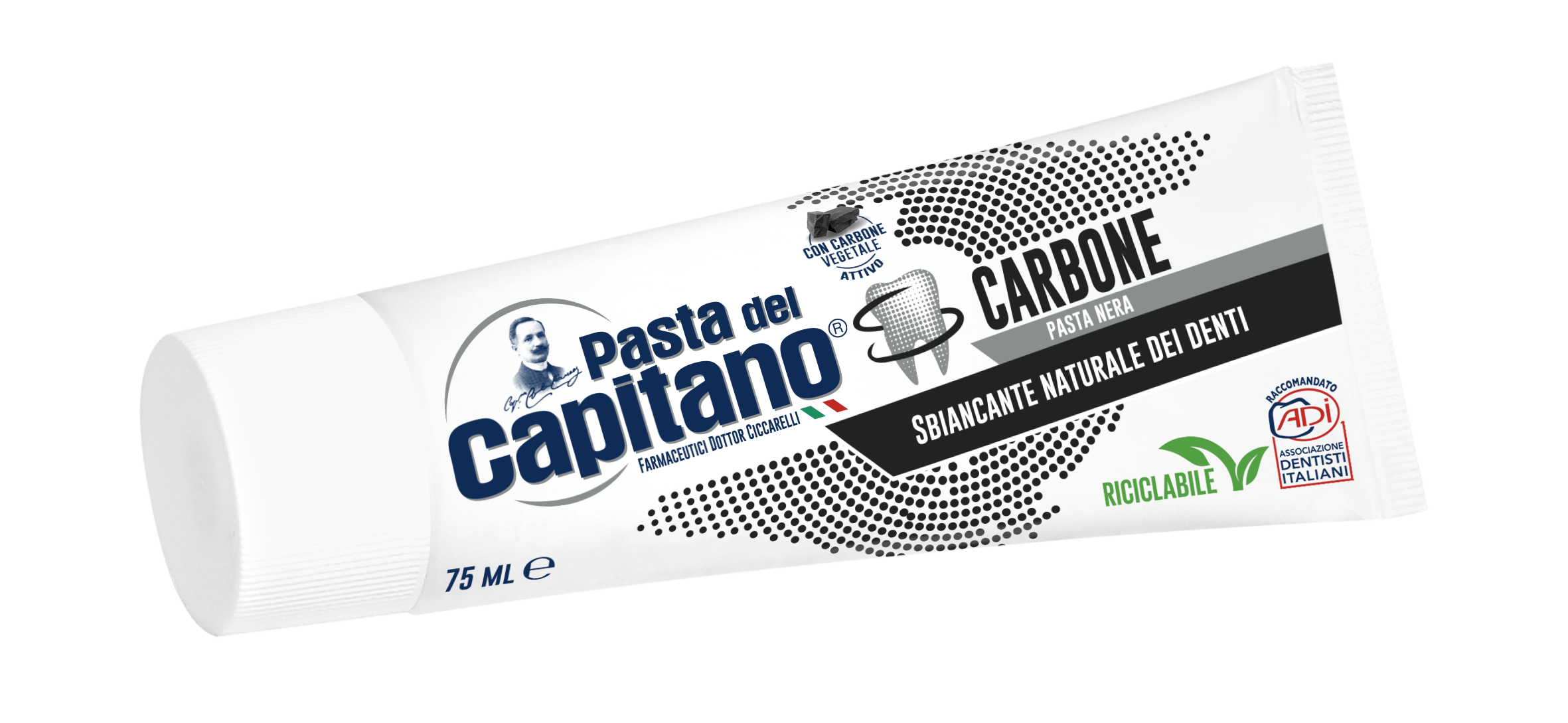 Pasta de dinti cu carbune activ 75 ml- Del Capitano