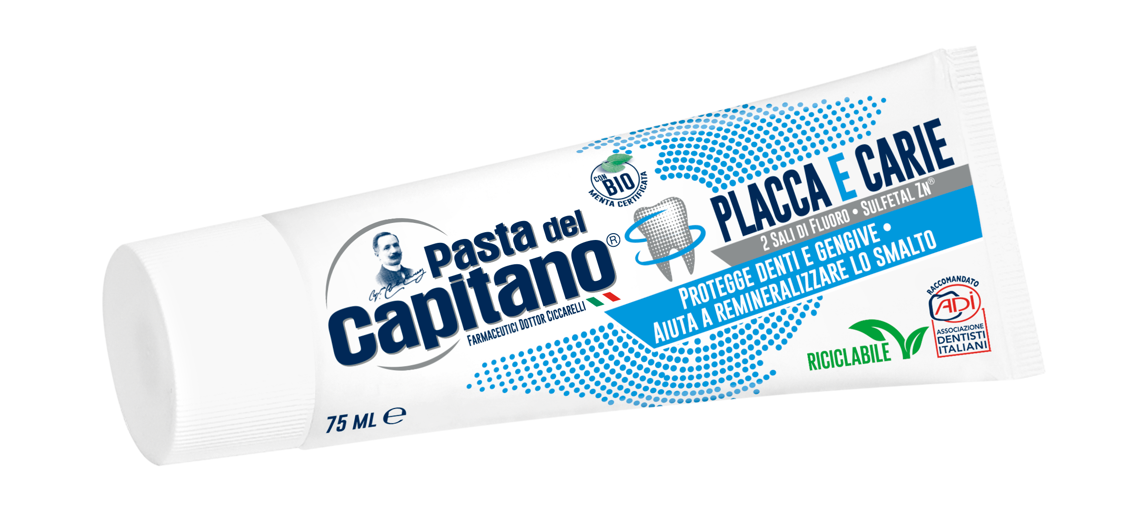 Pasta de dinti impotriva placii si cariilor 75 ml- Pasta Del Capitano