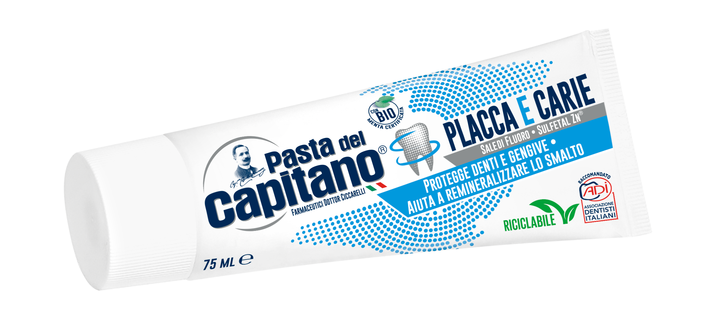 Pasta de dinti impotriva placii si cariilor 75 ml- Pasta Del Capitano