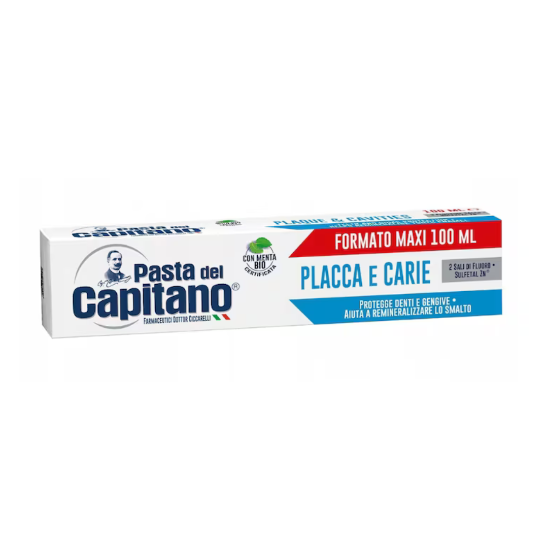 Pasta de dinti impotriva placii si cariilor MAXI 100 ml- Pasta Del Capitano