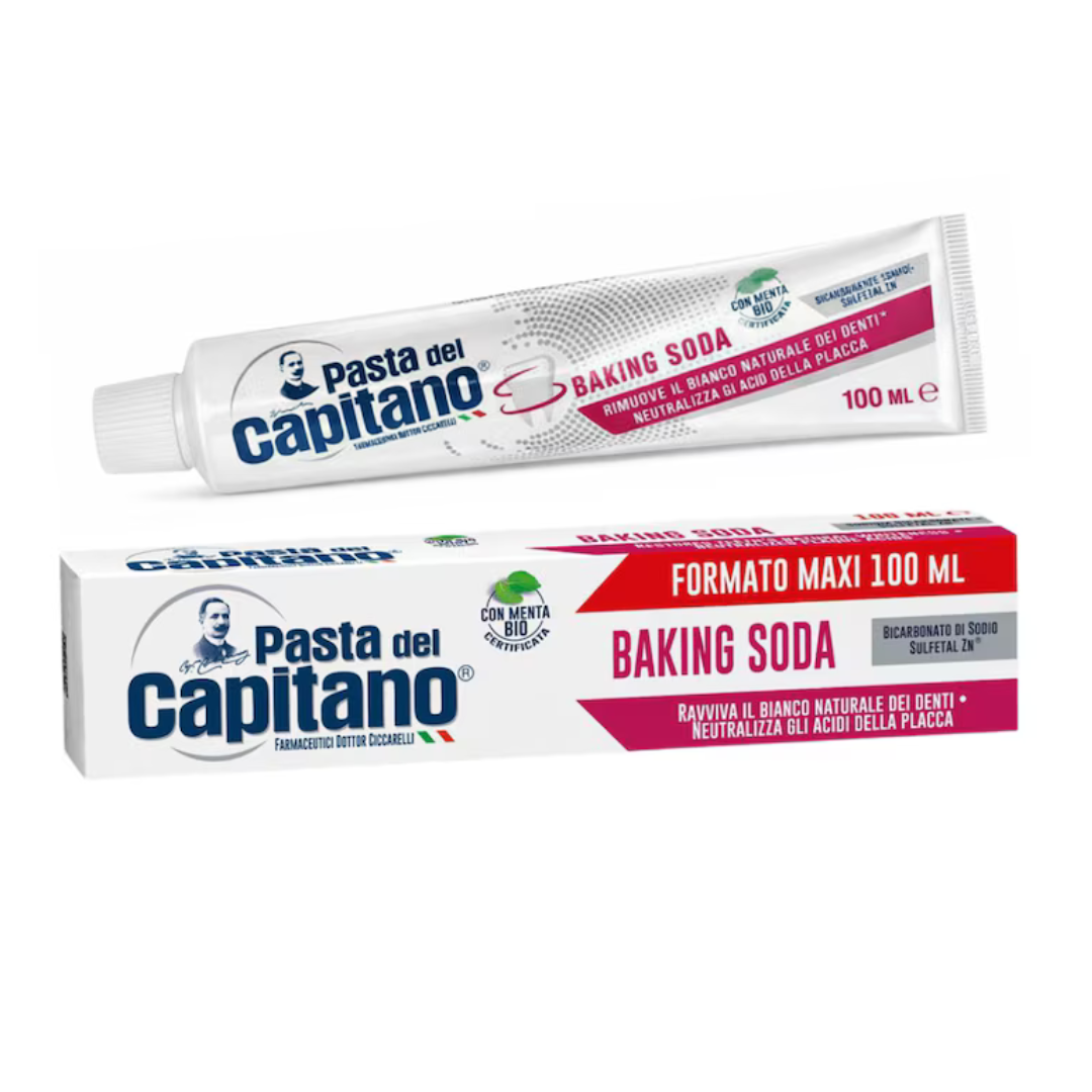 Pasta de dinti cu bicarbonat de sodiu MAXI 100 ml- Pasta Del Capitano