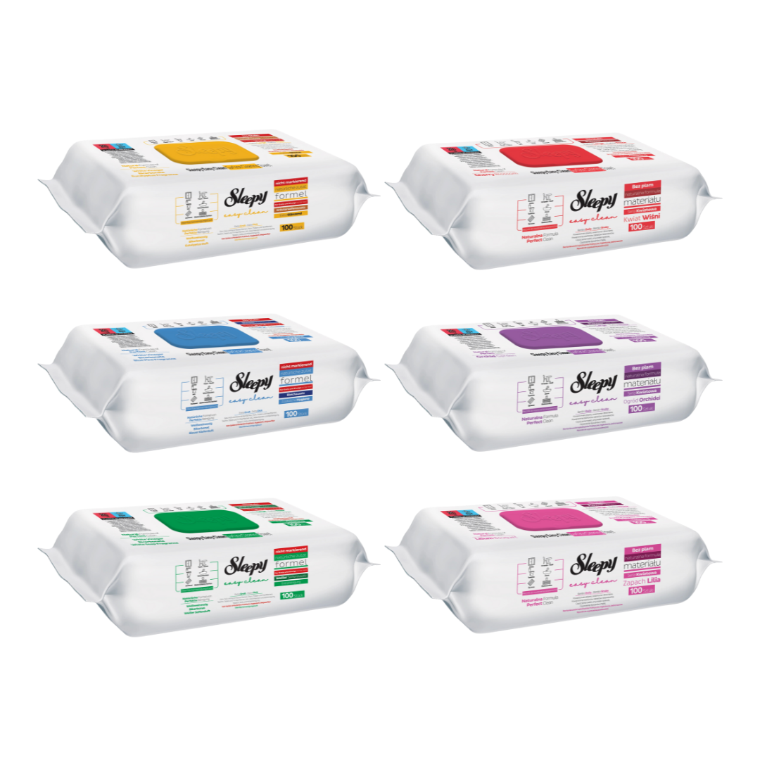PACHET PROMO - 6 x Servetele Umede Sleepy Easy Clean Multisuprafete, 100 Buc