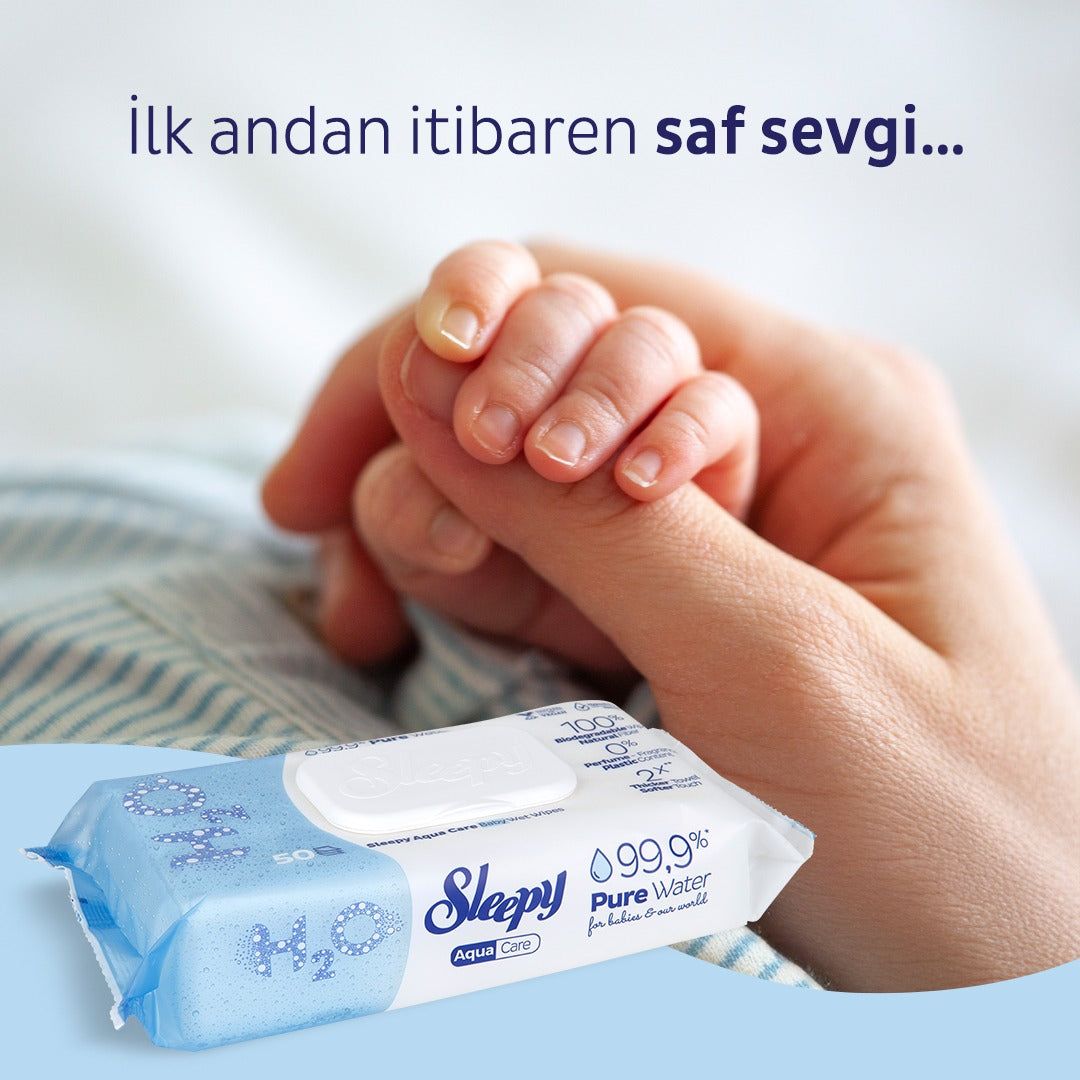 Servetele umede pentru bebelusi Sleepy Aqua Care, 6 x 50 bucati – Pachet Promotional