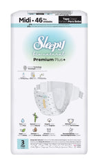 Scutece pentru bebeluși Sleepy BIO NATURAL PREMIUM- mărime 3 Midi, 4-9kg, 46 bucăți