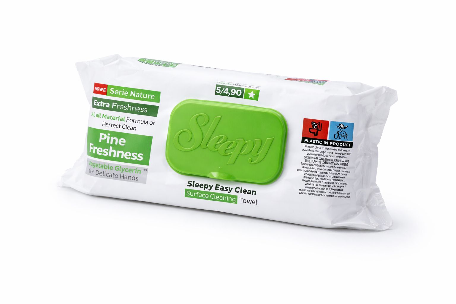 Șervețele umede Sleepy Easy Clean Pine Freshness, 100 buc