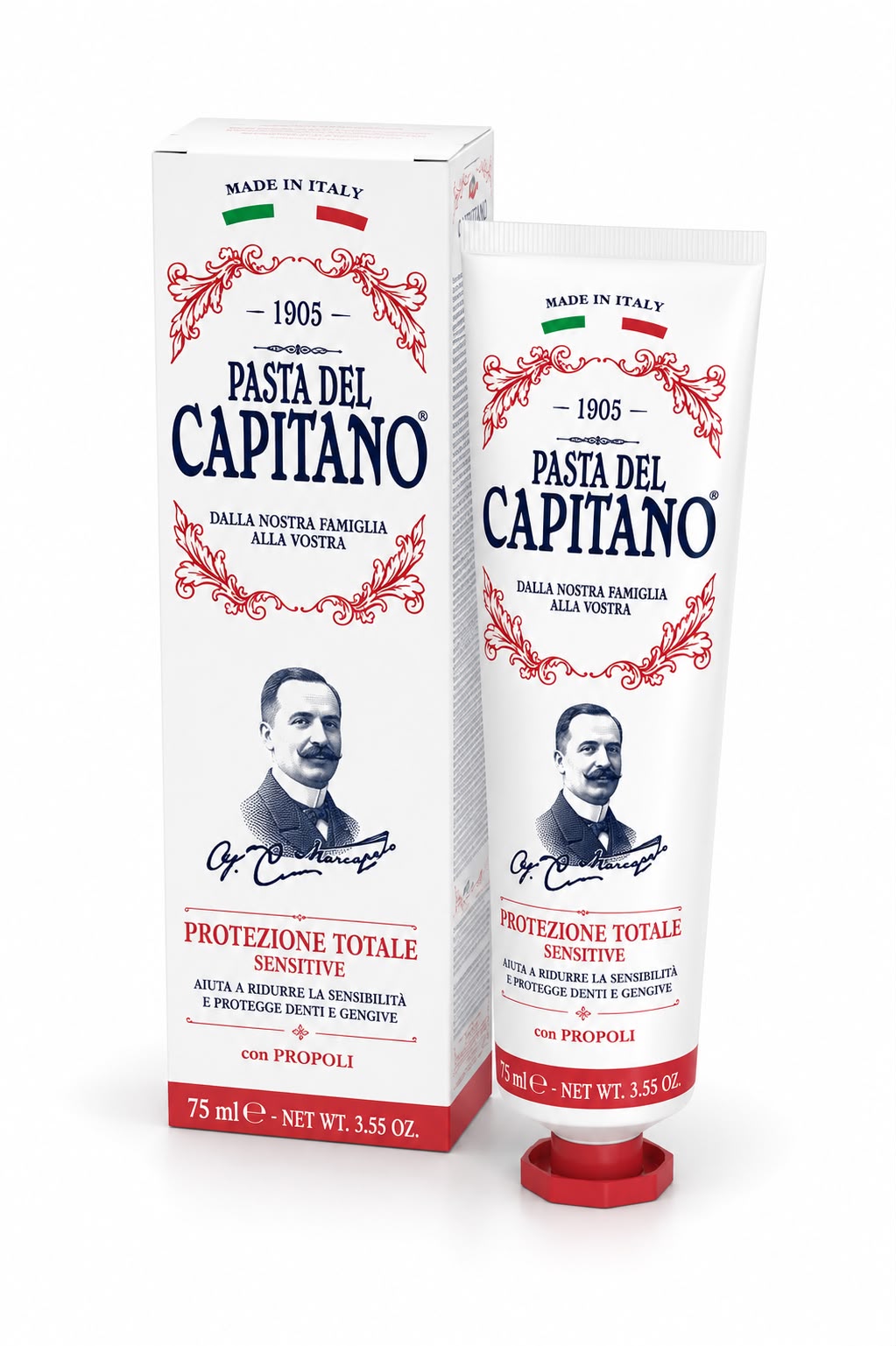 Pasta de dinti Originala pentru protectie totala 75 ml- Pasta Del Capitano 1905