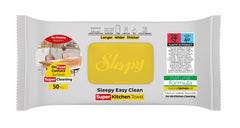 Șervețele umede de curățare Sleepy Easy Clean Kitchen cu ulei natural de lămâie – 50 bucăți