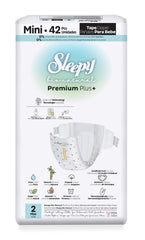 Scutece pentru bebeluși Sleepy BIO NATURAL PREMIUM- mărime 2 Mini, 3-6kg, 42bucăți