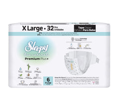Scutece pentru bebeluși Sleepy BIO NATURAL PREMIUM- mărime 6XLarge, 15-25kg, 32 bucăți