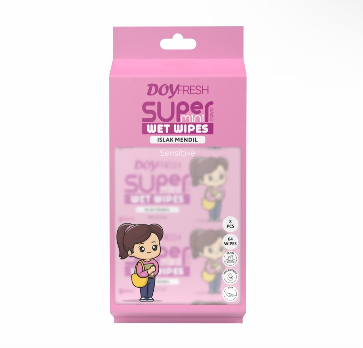 MINI Servetele umede buzunar DOYFRESH PINK 8x8buc