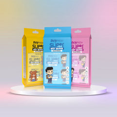 6x MINI Servetele umede buzunar DOYFRESH MIX (2xPINK+ 2xYELLOW + 2xBLUE) 8x8buc