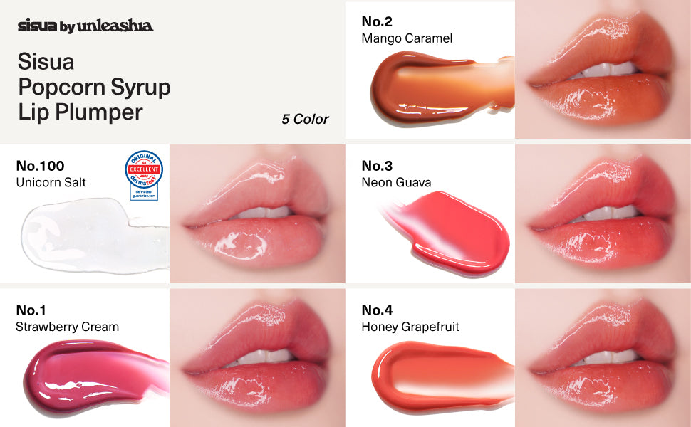 Unleashia Sisua Popcorn Syrup Lip Plumper N4 Honey Grapefruit