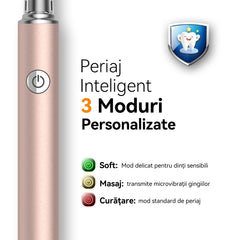 Periuta de dinti electrica, JTF Sonic, J30 (6 capete de periere) Gold