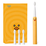 Periuta de dinti electrica pentru copii, JTF Sonic, J20C (4 capete de periuta, cablu de incarcare), Portocaliu