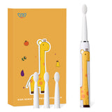 Periuta de dinti electrica pentru copii, JTF Sonic, J20C (4 capete de periuta, cablu de incarcare), Galben