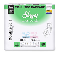 PACHET PROMO- 3x”Sleepy Natural H2O Ultra Sensitive Double Marime 1 Newborn”