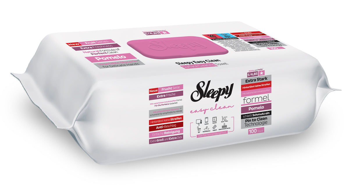 Șervețele umede multisuprafete Sleepy Easy Clean Pomelo, 100 buc