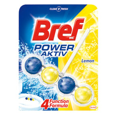 Odorizant Toaletă 4-în-1, 50g-  Bref Power Aktiv Lemon