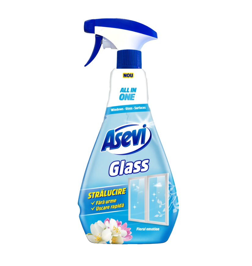 Solutie Geamuri Asevi Glass Stralucire 750 ml