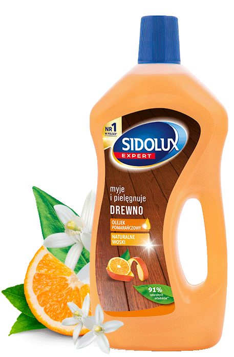 Soluție Sidolux EXPERT Orange pentru suprafețe din lemn & pardoseli laminate, 750ml