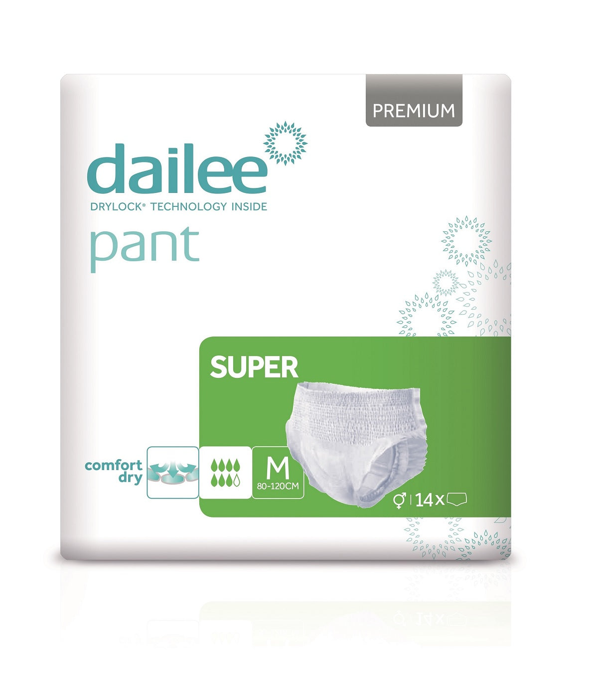 Scutece Adulți Dailee Pant Premium Super, 7 pic., marimea M, 14 buc