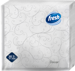Servetele de masa Fresh Decor Silver 20 buc, 3str., 33x33