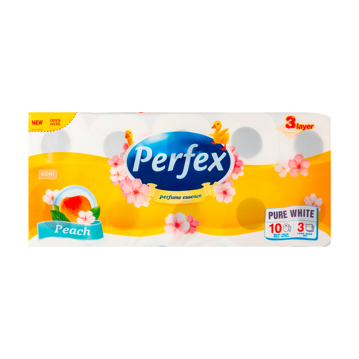Hartie igienica Perfex Parfum de piersic 3 straturi 10 role 117 foi