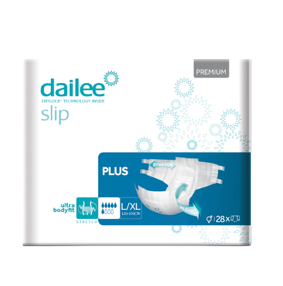 Scutece adulti Dailee Slip Plus Premium 6 pic., marimea L/XL, 120-170 cm, 28 buc.