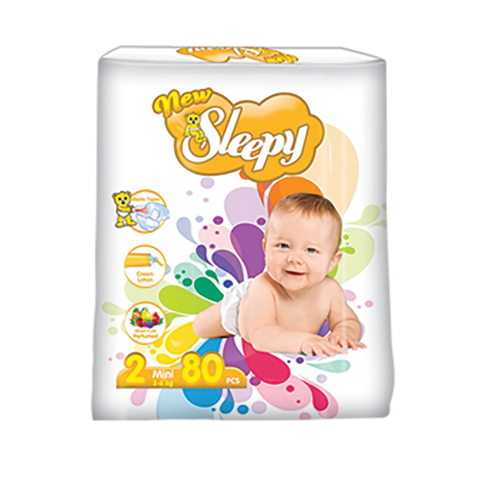 Scutece pentru bebeluși New SLEEPY Jumbo 2 MINI 3-6kg, 80 bucati