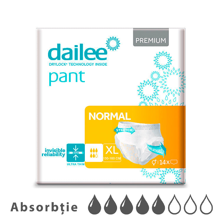 Scutece Adulți Dailee Pants Adult Premium Air Tubes 5 Picaturi, XL 130-160 cm, 14 bucati
