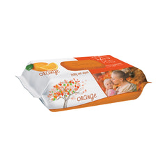 Șervețele umede pentru bebeluși, Sleepy Orange, 120 bucăți, aromă de portocală
