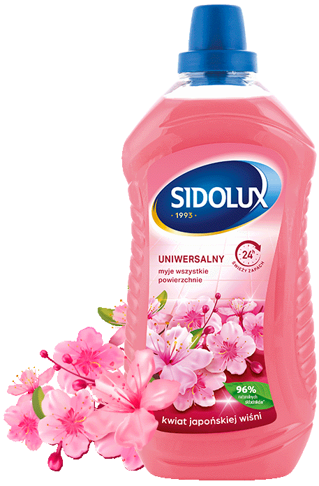 Soluție Sidolux UNIVERSAL pentru pardoseli, parfum Cireș Japonez, 1L